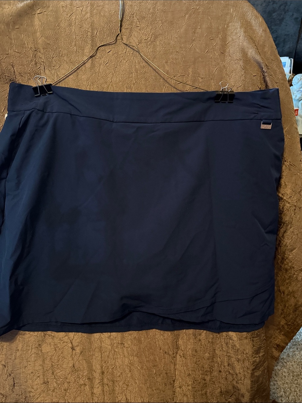 Greg Norman PlayDry Navy Blue Golf Tennis Skort XL Athletic Skirt